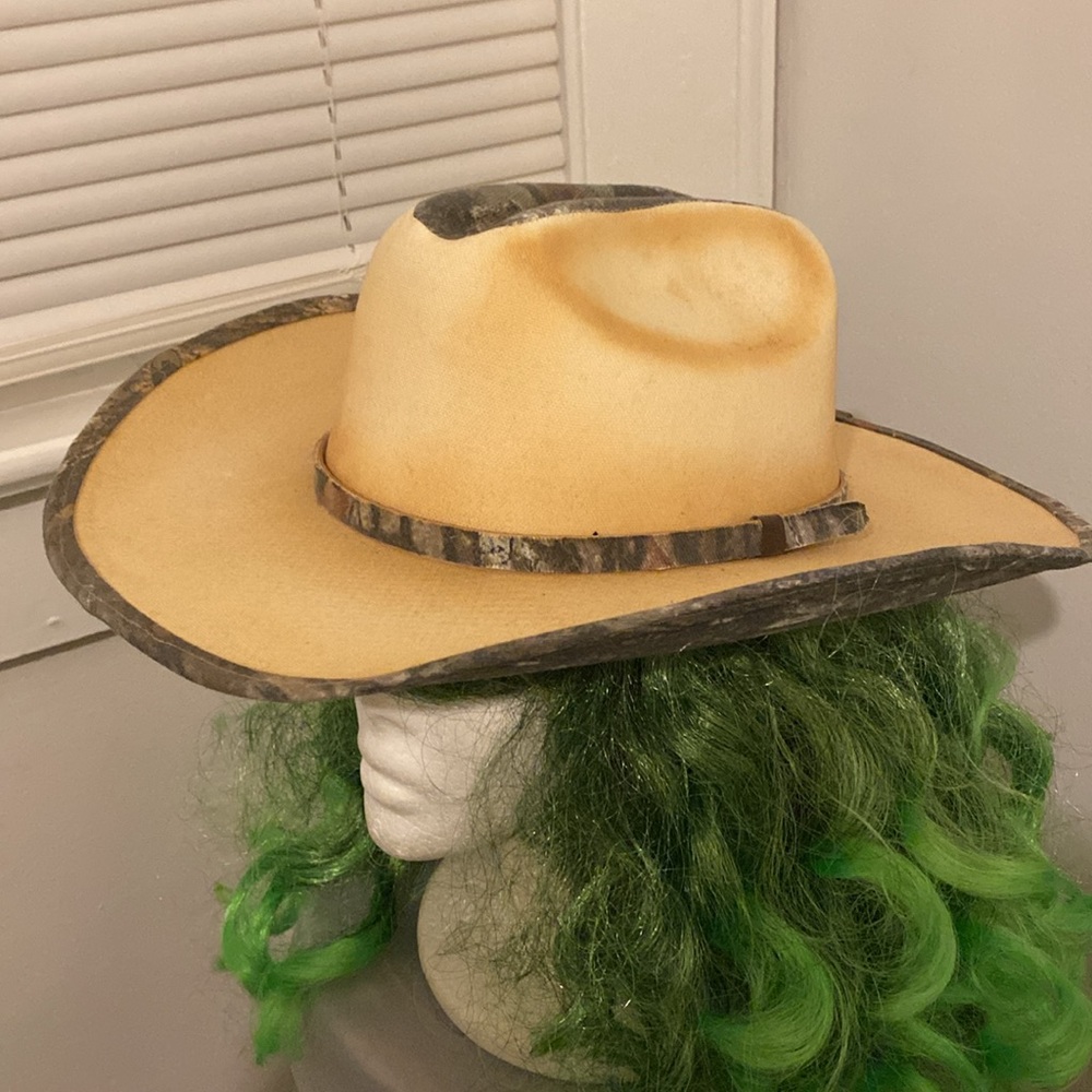 Cream Green color Double S brand Western Cowboy style Hat, in great condition - Picture 11 of 12